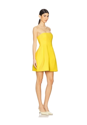 SIMKHAI Arta Bustier Mini Dress in Lemon. Size 10. Also in 2, 4, 6, 8.