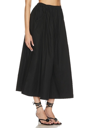 L'Academie Arman Midi Skirt in Black. Size L. Also in M, S, XL, XS, XXS.
