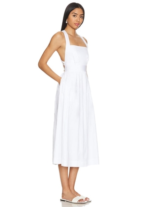 Karina Grimaldi Valentina Midi Dress in White. Size L. Also in M, S, XS.