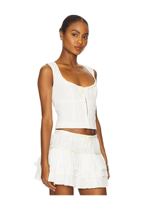 MAJORELLE Maura Top in White. Size M. Also in S, XL, XS, XXS.
