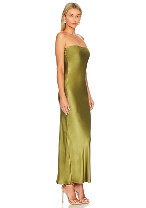 SNDYS x REVOLVE Angel Strapless Midi Dress in Olive. Size M. Also in L, S, XL, XS, XXL, XXS.