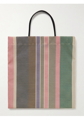The Row - Barn Mini Leather-trimmed Striped Mesh Tote - Multi - One size