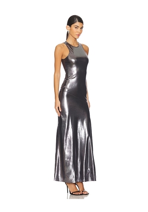 superdown Felina Maxi Dress in Metallic Silver. Size XS. Also in XXS.