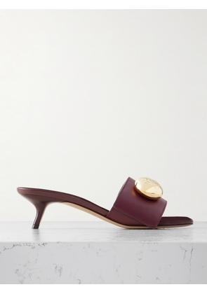 LOEWE - Pebble Leather Mules - Burgundy - FR36,FR37,FR38,FR39,FR40,FR41