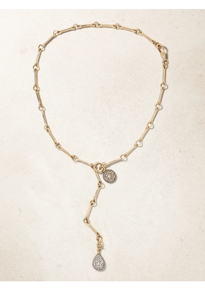 Lucy Delius - Show Your Bones, Signature Teardrop And Pocket Watch 14-karat Gold And Diamond Necklace - One size