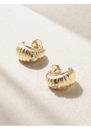 Yvonne Léon - 9-karat Gold Topaz Hoop Earrings - One size