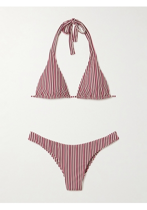 Faithfull - Kassia + Bebe Striped Stretch-econyl® Triangle Bikini - Pink - x small,small,medium,large,x large,xx large