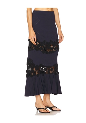 Ulla Johnson Madeline Knit Maxi Skirt in Navy. Size L. Also in XL, XS.