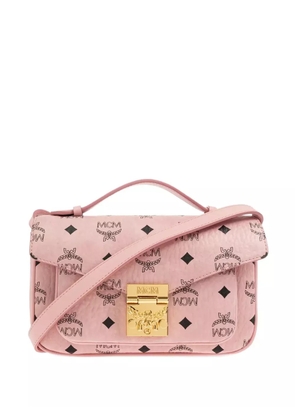 MCM monogram flap crossbody bag - Pink