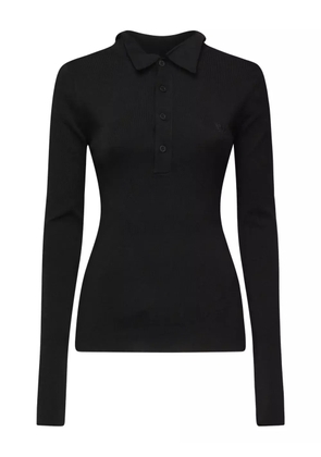 Balenciaga ribbed polo shirt - Black