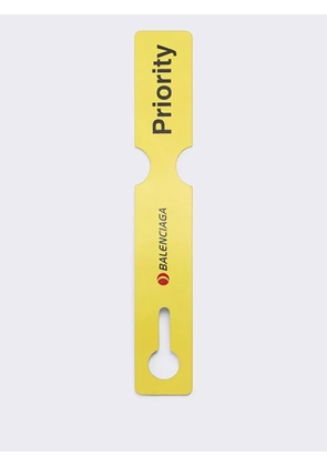 Balenciaga luggage-tag keyring - Yellow