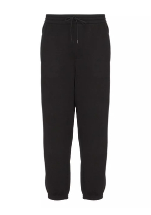 Emporio Armani elasticated-waistband cuffed track pants - Black