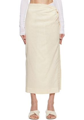 JACQUEMUS Off-White Le Papier 'La Jupe Draggiu' Maxi Skirt