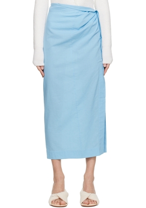 JACQUEMUS Blue Le Papier 'La Jupe Draggiu' Maxi Skirt