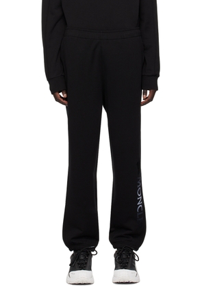 Moncler Black Flocked Sweatpants