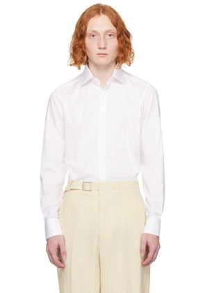 ZEGNA White Spread Collar Shirt