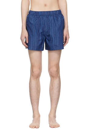 ZEGNA Navy Striped Swim Shorts