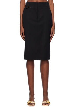 JACQUEMUS Black Les Sculptures 'La jupe midi Bari' Midi Skirt