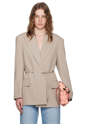 Acne Studios Beige Belted Blazer