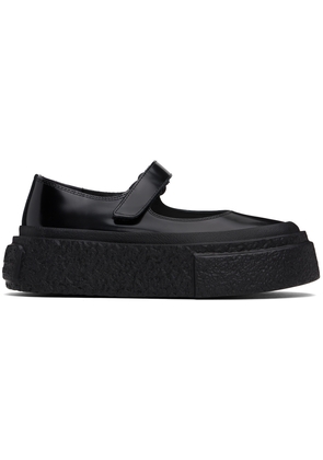 MM6 Maison Margiela Black Platform Court Ballerina Flats