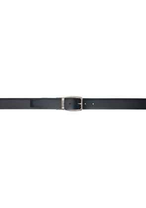 ZEGNA Navy & Black Reversible Leather Belt