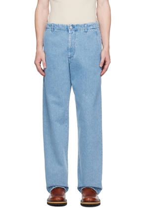 Dries Van Noten Blue Straight-Leg Jeans