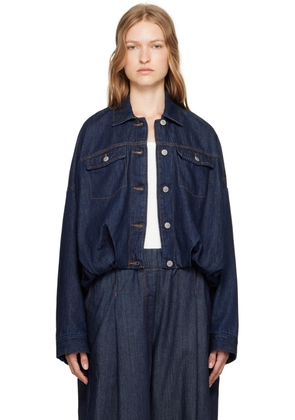 Dries Van Noten Blue Round Denim Jacket