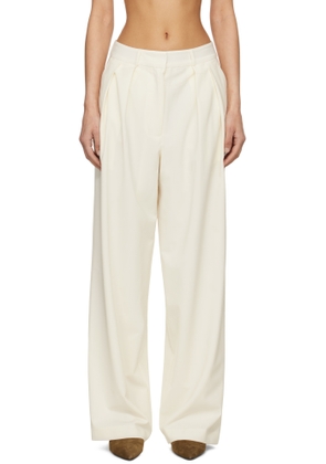 The Frankie Shop Off-White Ripley Pleated Trousers