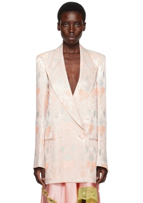 Dries Van Noten Pink Jacquard Blazer