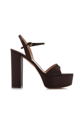 Gianvito Rossi Crepe-Satin Platform Sandals - Moda Operandi