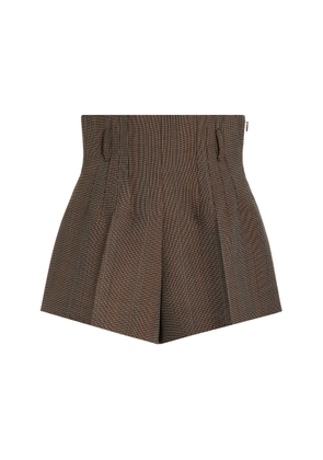 Prada Corset-Waist Wool Suiting Shorts - Moda Operandi