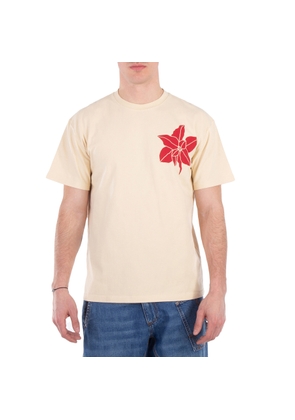 JW Anderson Crew Neck Floral-Print Organic Cotton T-Shirt