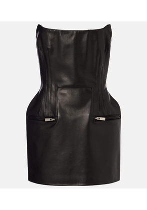 Magda Butrym Leather bustier minidress