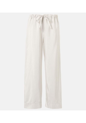 The Row Yayah striped silk wide-leg pants