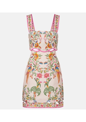 Farm Rio Floral linen minidress