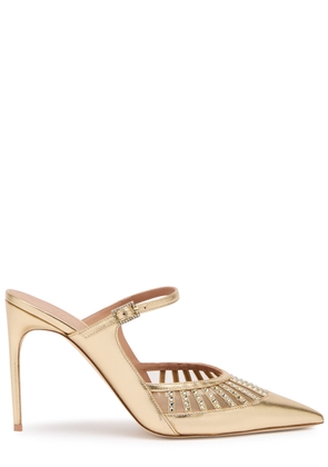 Malone Souliers Bardot 90 Metallic Leather Mules - Gold - 38 (IT38 / UK5)