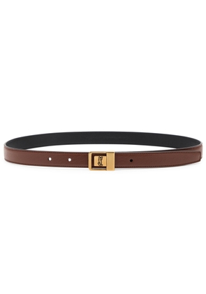 Saint Laurent Logo-engraved Leather Belt - Tan - 90 (UK14/ L)