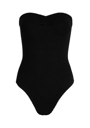 Hunza G Brooke Strapless Crinkle Swimsuit - Black - One Size