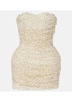 Magda Butrym Polka-dots ruched silk-blend minidress