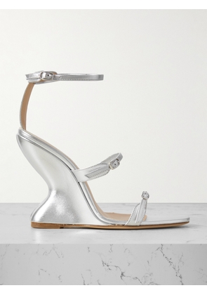 Magda Butrym - Metallic Leather Wedge Sandals - Silver - IT35,IT36,IT37,IT37.5,IT38,IT38.5,IT39,IT39.5,IT40,IT41,IT41.5