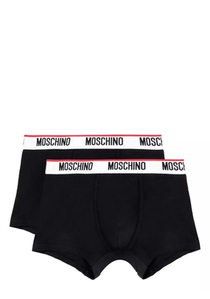 Moschino logo-waistband briefs (pack of two) - Black