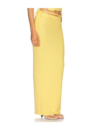 BY.DYLN x REVOLVE Calyssa Maxi Skirt in Yellow. Size S. Also in L, M, XL, XS.