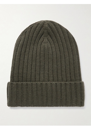Arch4 - Megan Ribbed Cashmere Beanie - Green - One size