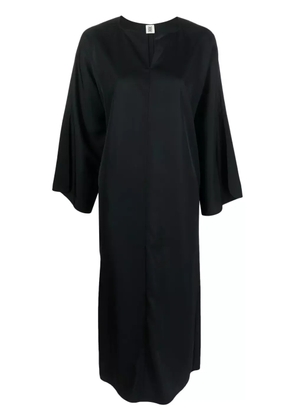By Malene Birger split-neck kaftan midi dress - Black