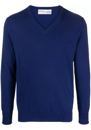 Ballantyne V-neck cashmere jumper - Blue