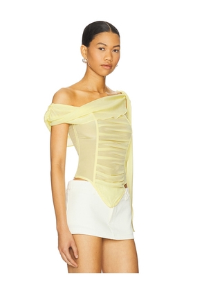 Kim Shui Chiffon Top in Yellow. Size M. Also in XS.
