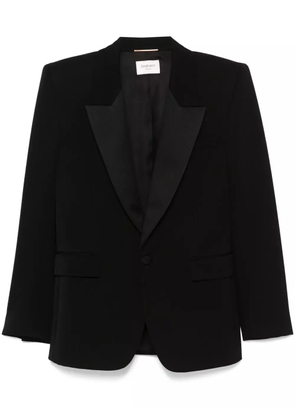 Saint Laurent grain-de-poudre blazer - Black