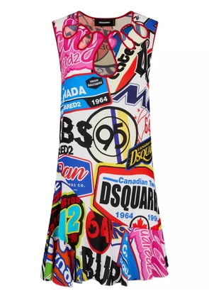 DSQUARED2 graphic-print sleeveless minidress - Pink