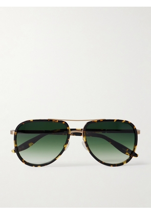 Barton Perreira - Cani Aviator-style Tortoiseshell Acetate And Titanium Sunglasses - One size