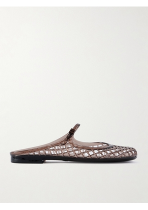 Tory Burch - Mellow Cutout Rubber Mary Jane Slippers - Brown - US5,US6,US7,US8,US9,US10